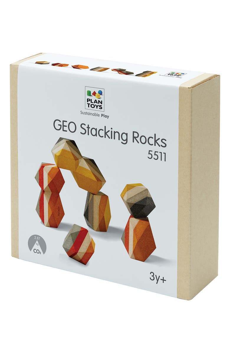 PlanToys<sup>®</sup> Geo Stacking Rocks Playset, Alternate, color, Assorted
