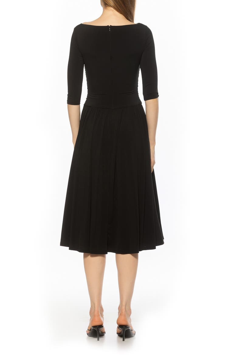 Jada Fit & Flare Dress, Alternate, color, BLACK
