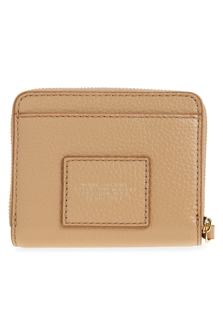 The Mini Leather Compact Wallet, Alternate, color, CAMEL
