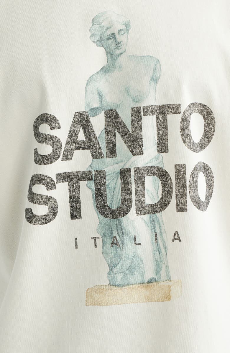 SANTO STUDIO Statue Graphic Cotton T-Shirt, Alternate, color, Cream