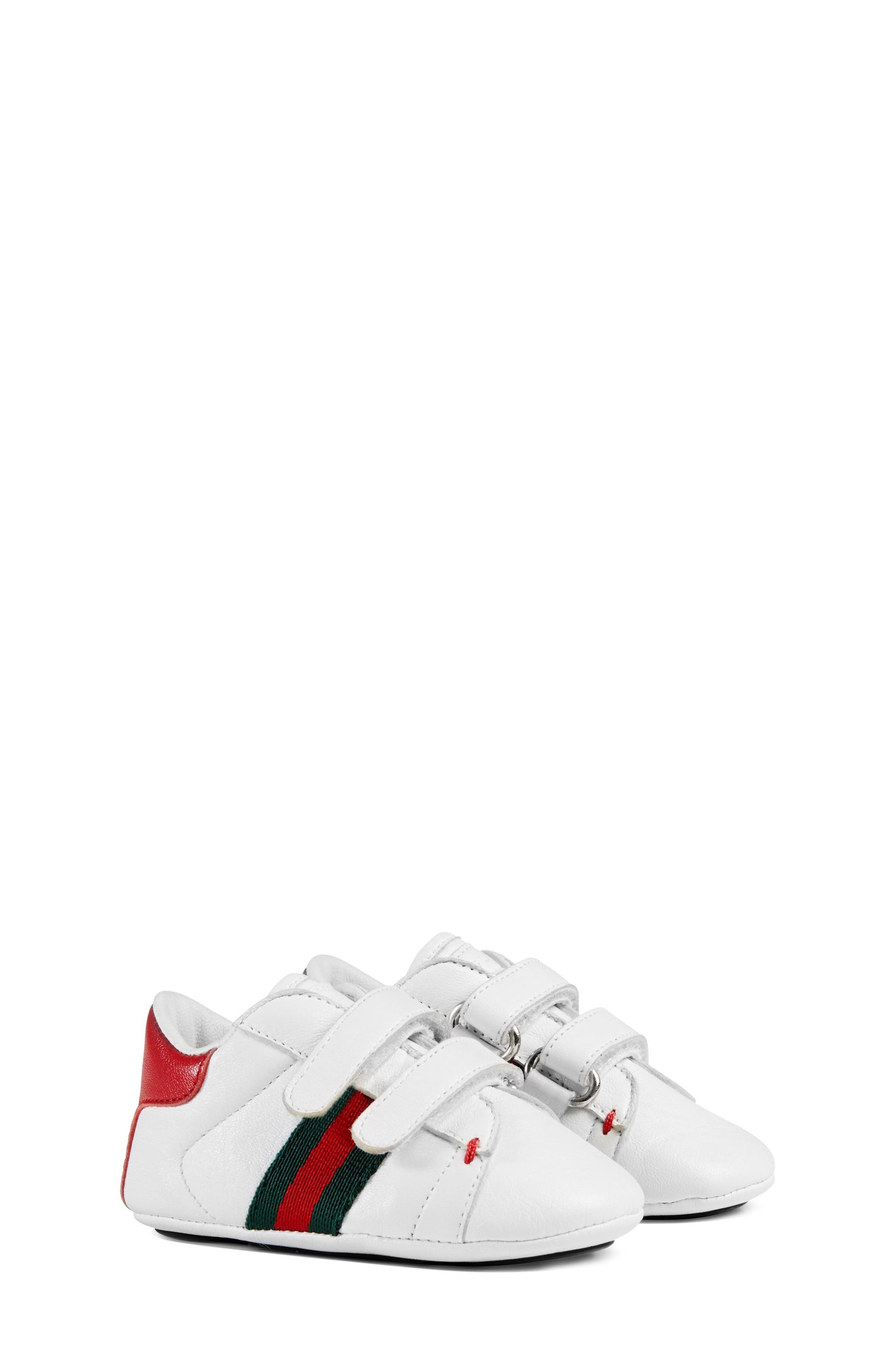 Gucci 'Ace' Crib Shoe, Main, color, 