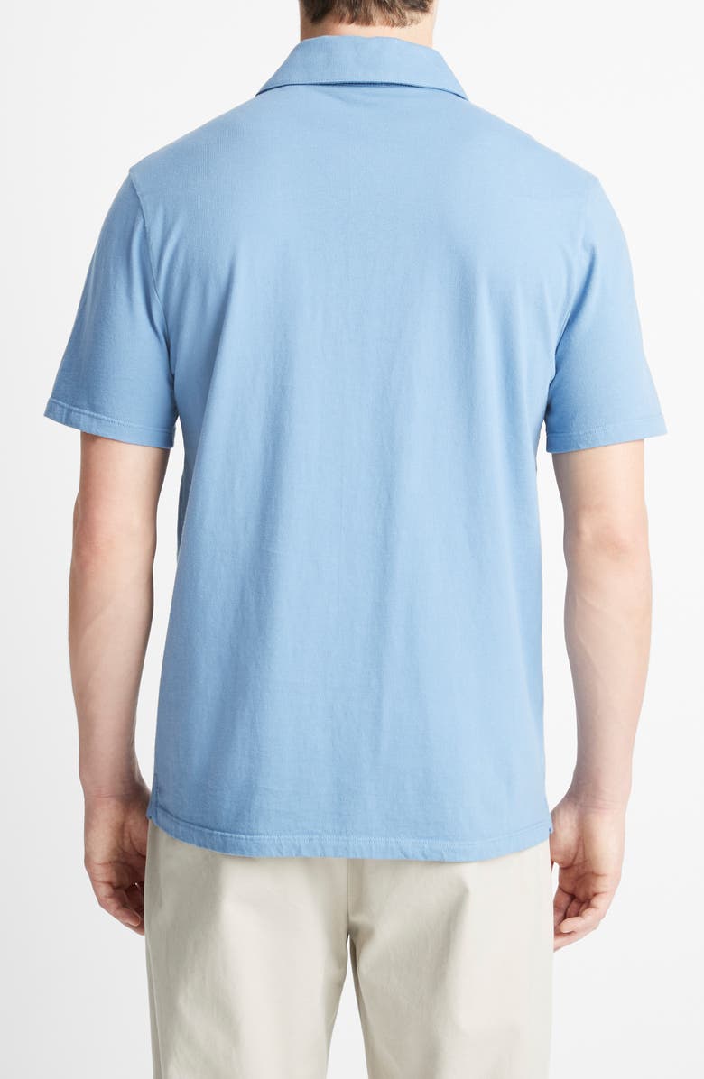Vince Regular Fit Garment Dyed Cotton Polo, Alternate, color, Washed Lake View