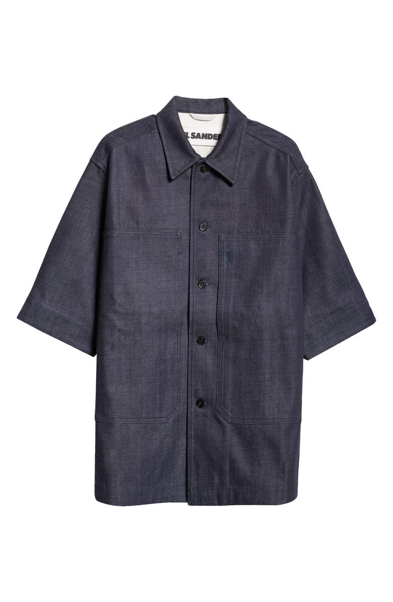 Jil Sander Oversize Denim Overshirt, Main, color, 