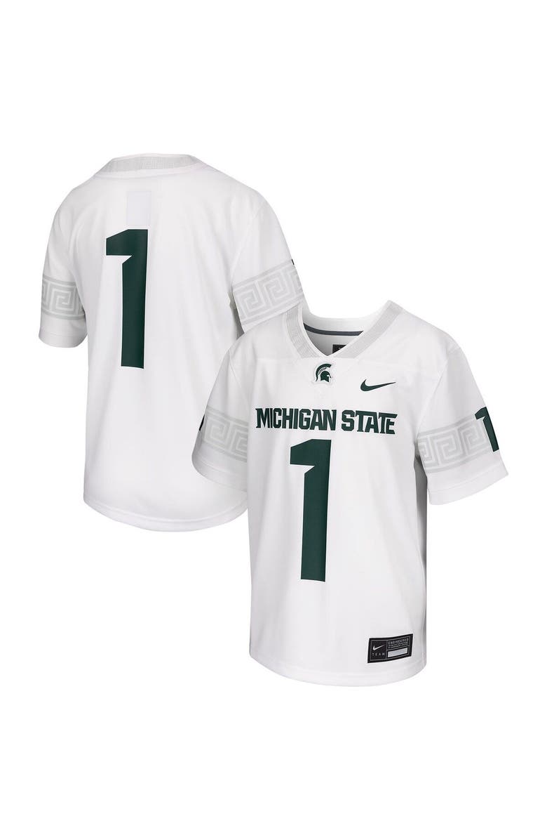 Nike Youth Nike # White Michigan State Spartans Football Game Jersey, Main, color, White