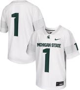 Nike Youth Nike # White Michigan State Spartans Football Game Jersey