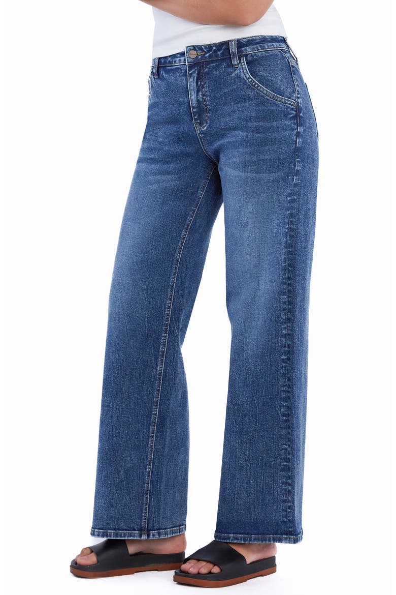Ella High Waist Wide Leg Jeans, Alternate, color, NIGHT BLUE