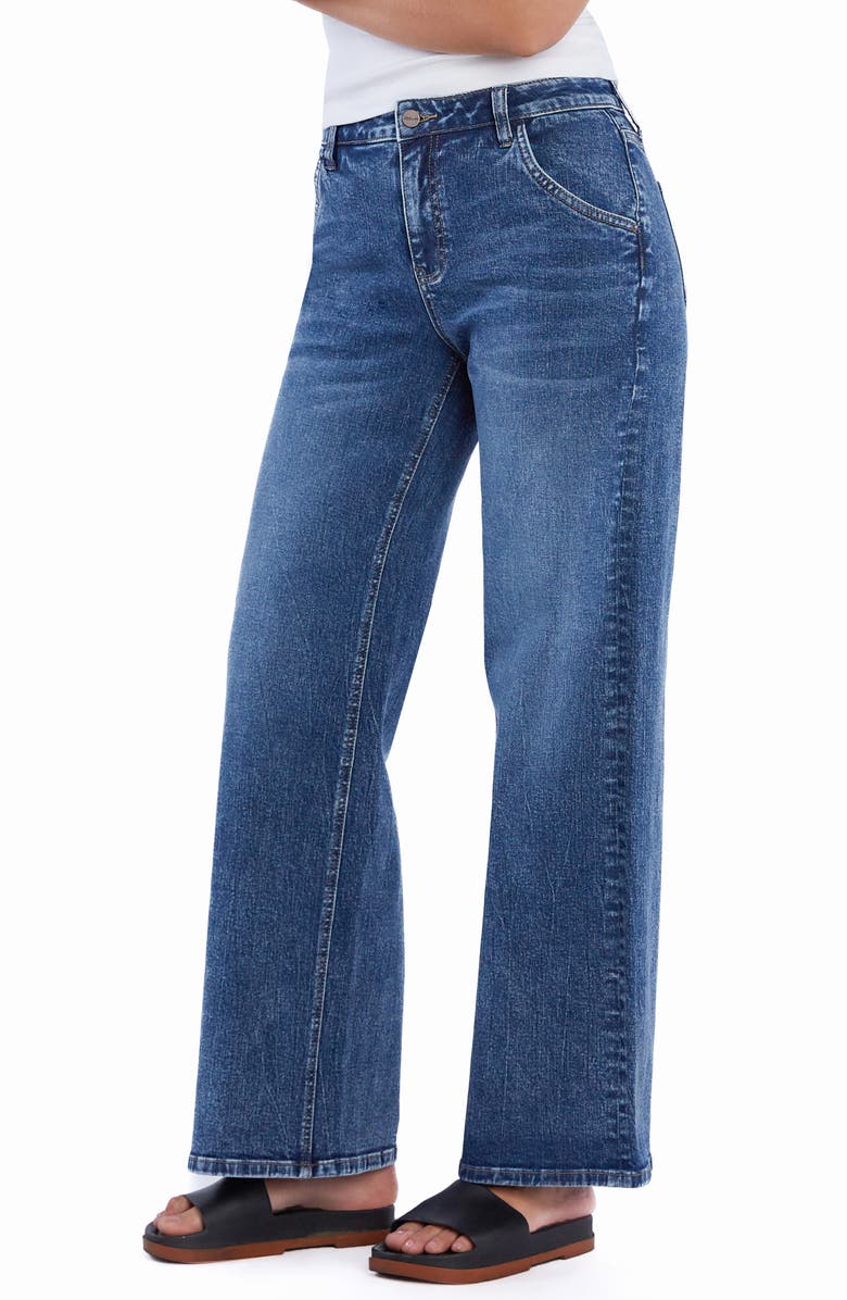 HINT OF BLU Ella High Waist Wide Leg Jeans, Alternate, color, Night Blue