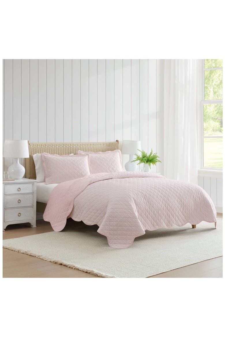 Kingston Quilt Set, Alternate, color, WHITE/ POW ROSE
