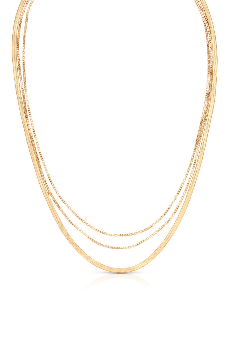 Layered Chain Necklace, Main, color, GOLD