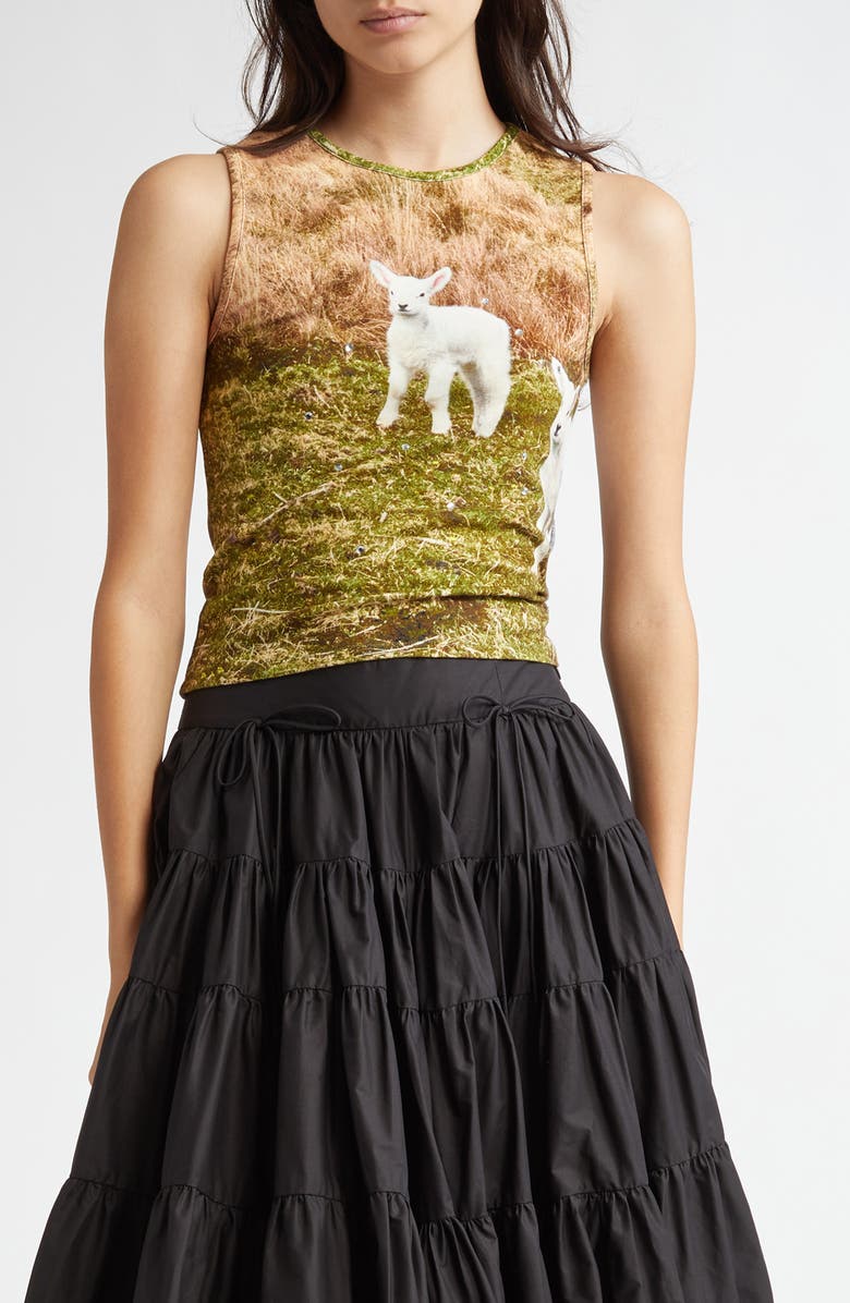 Sandy Liang Soda Embellished Tank, Main, color,