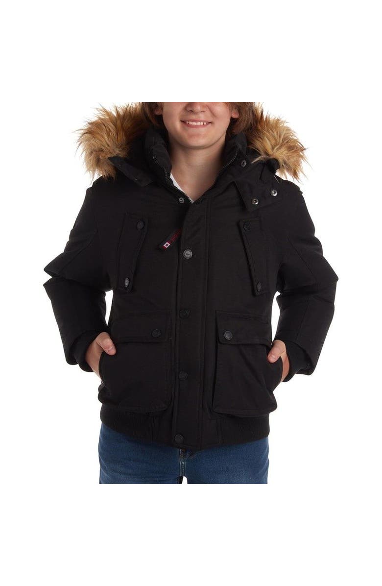 CANADA WEATHER GEAR Boys' Winter Bomber Jacket, Alternate, color, Black