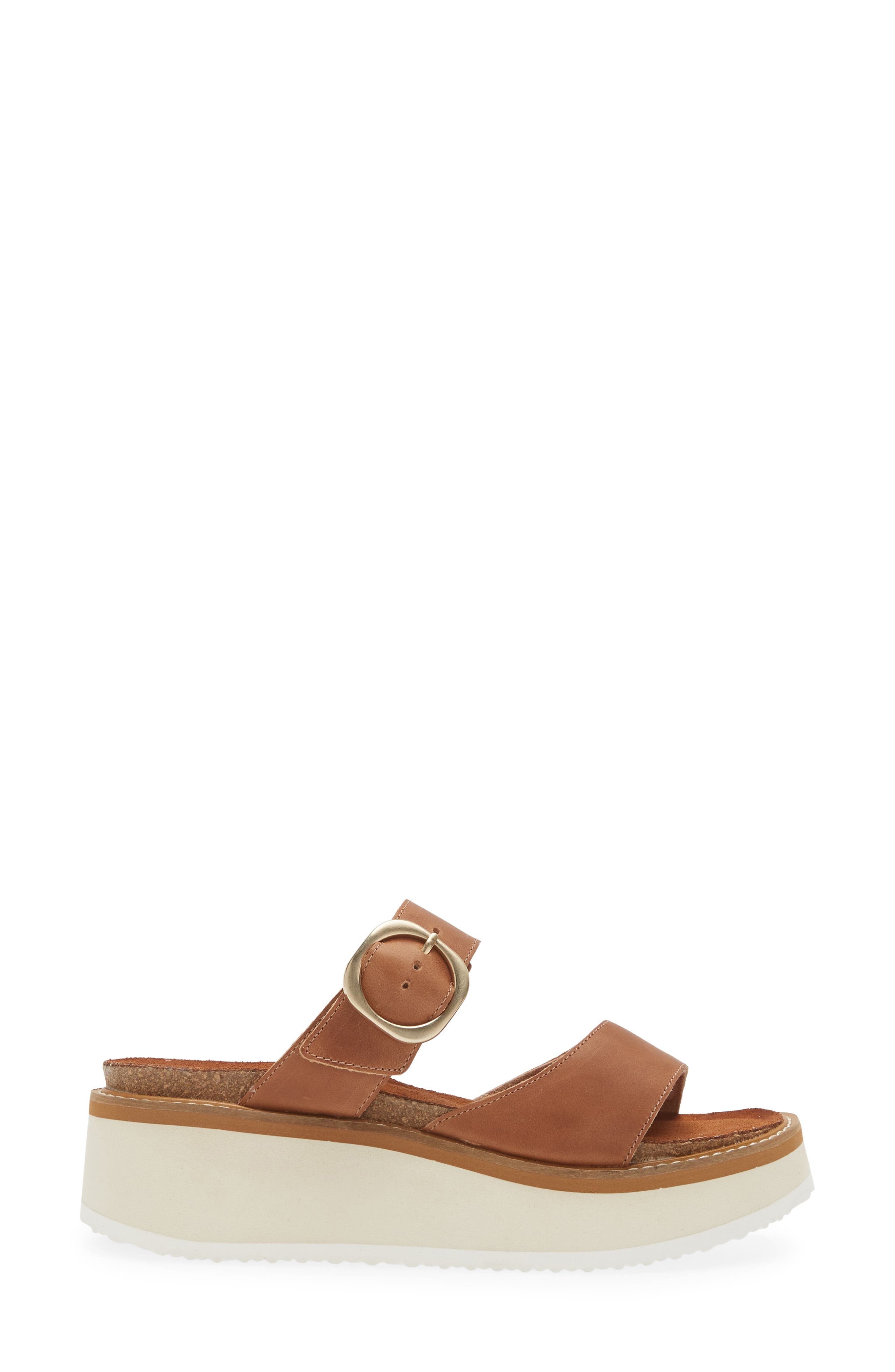 Naot Halvah Platform Wedge Sandal, Alternate, color, Latte Brown Leather