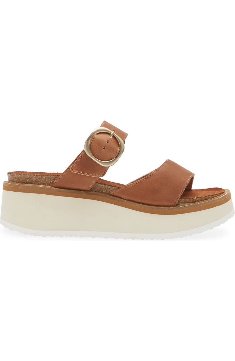 Naot Halvah Platform Wedge Sandal, Alternate, color, Latte Brown Leather