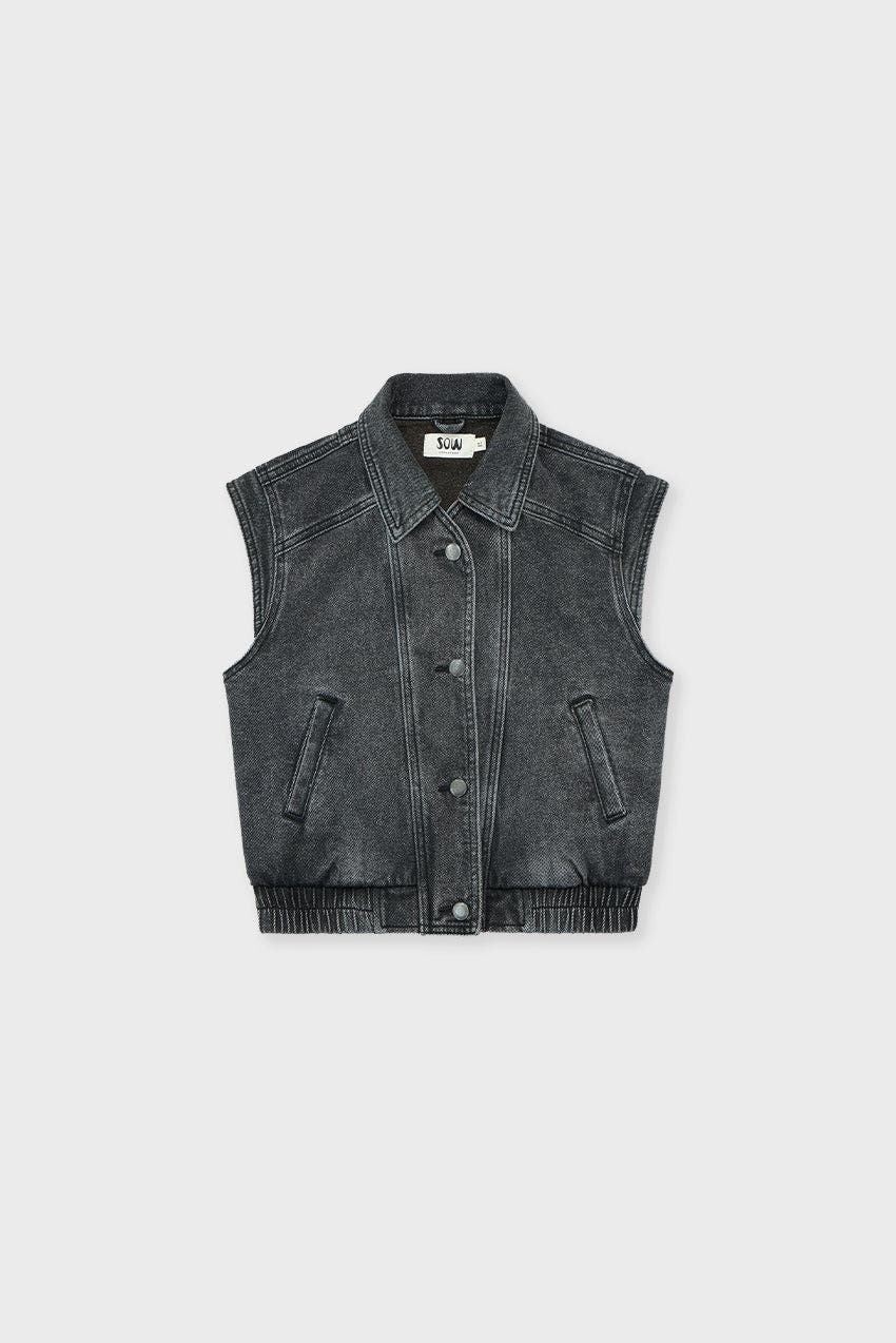 selected Grey Acid Denim