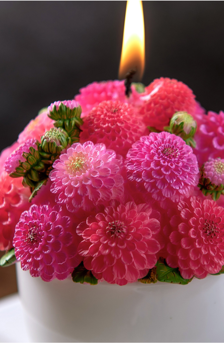 Southlake gifts Dahlia Bouquet Aromatherapy Candle, Alternate, color, Rose Red