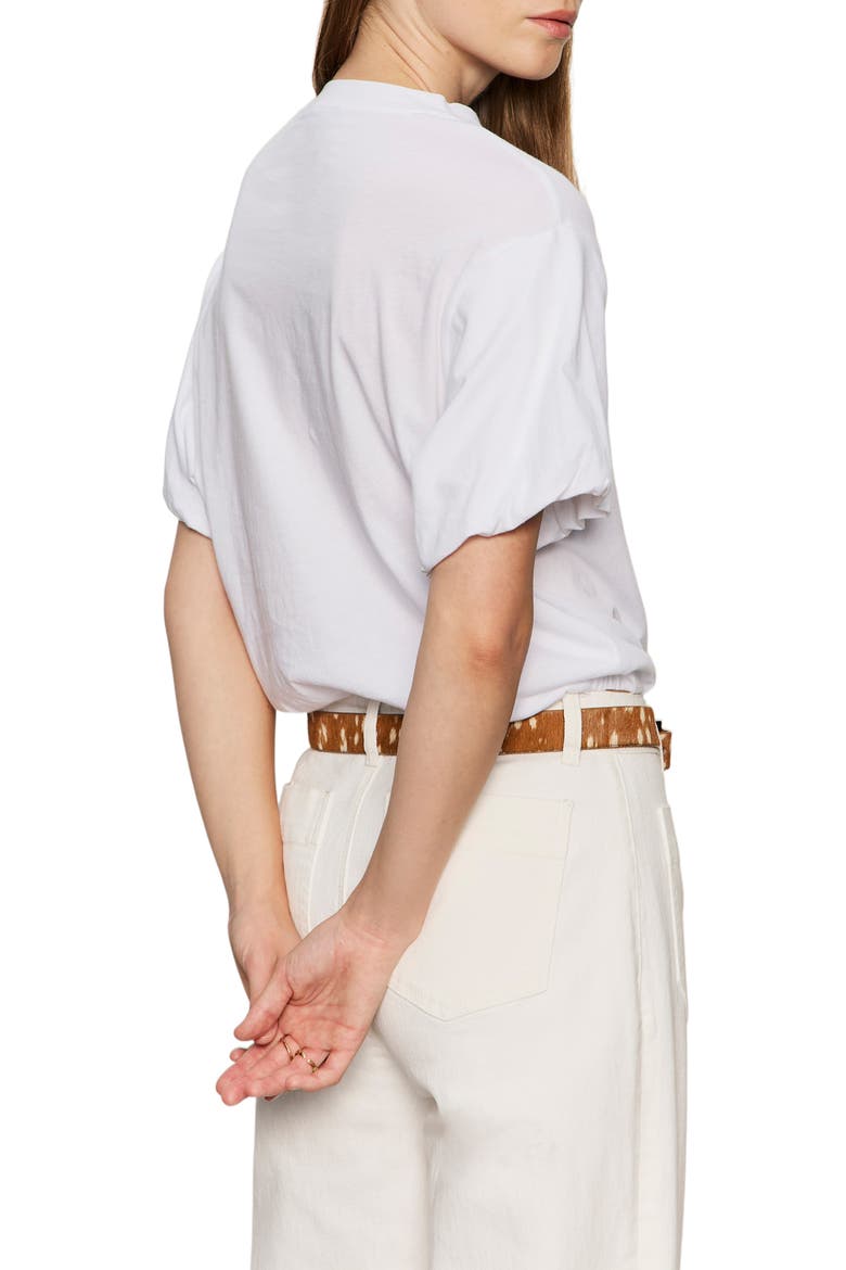 Pleated Bubble Top, Alternate, color, WHITE