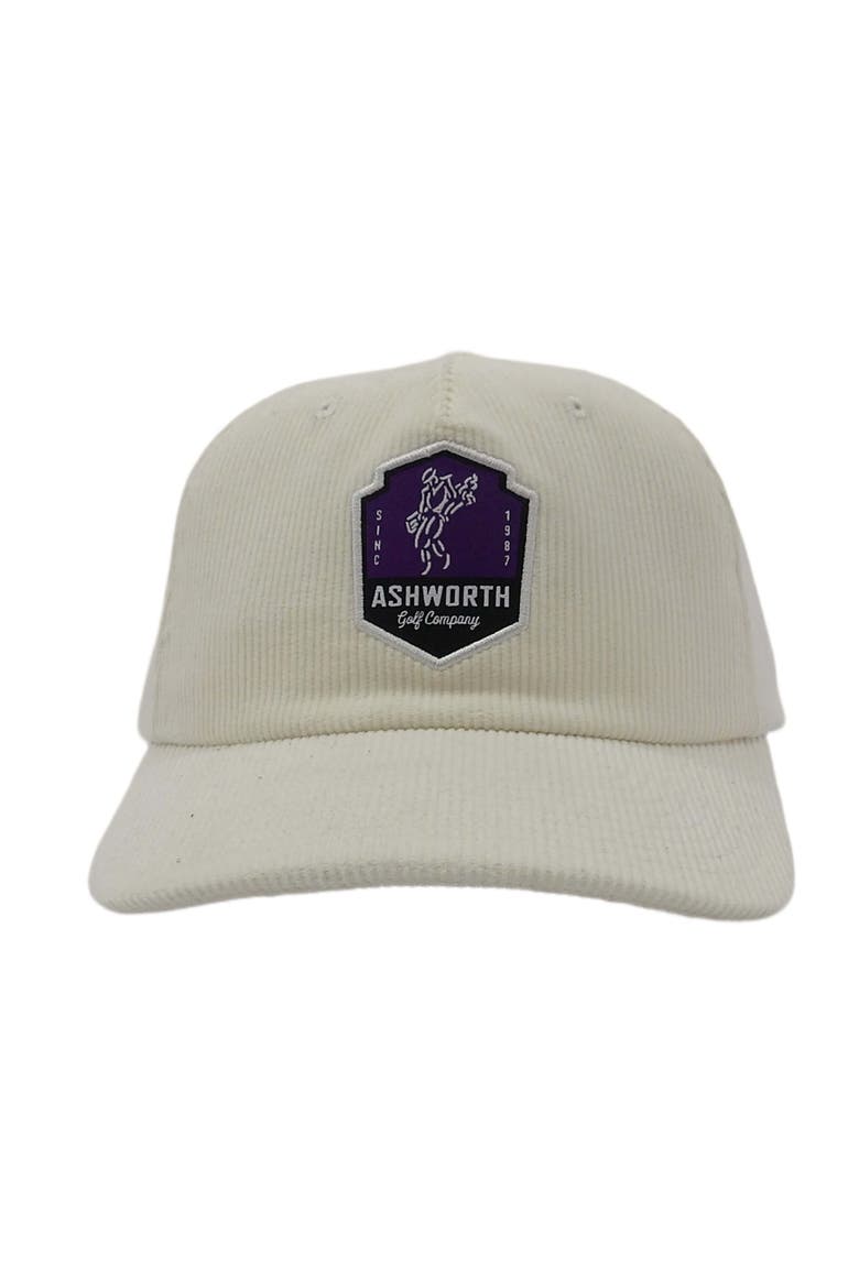 Wide Wale Cord Woven Label Patch Cap, Main, color, Stone