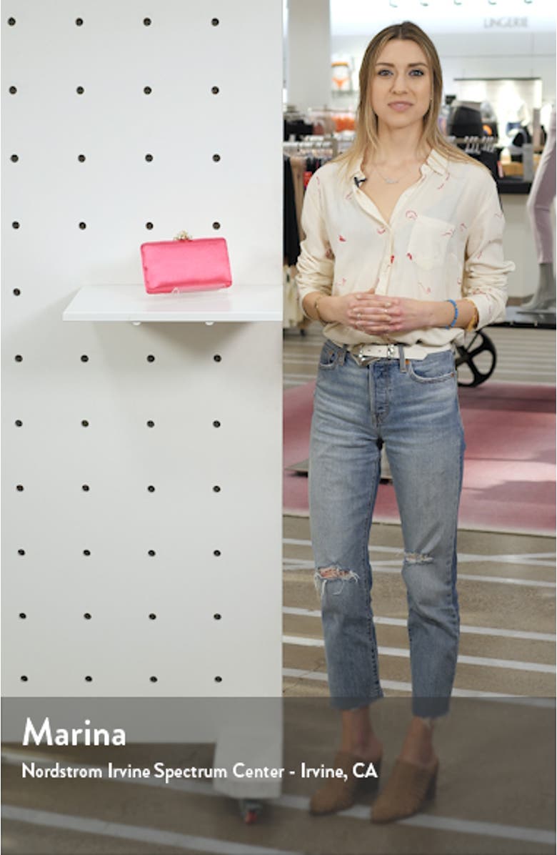 Crystal Imitation Pearl Clasp Box Clutch, sales video thumbnail