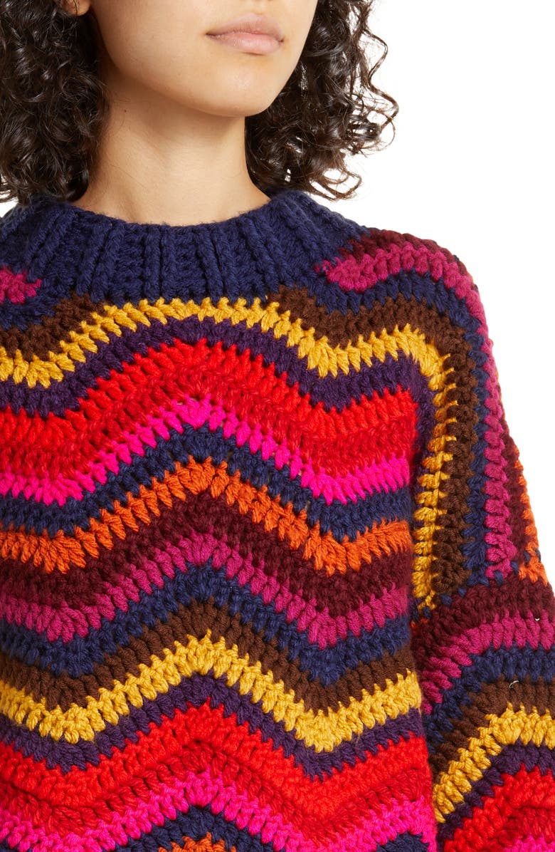 FARM Rio Colorful Waves Sweater, Alternate, color, 
