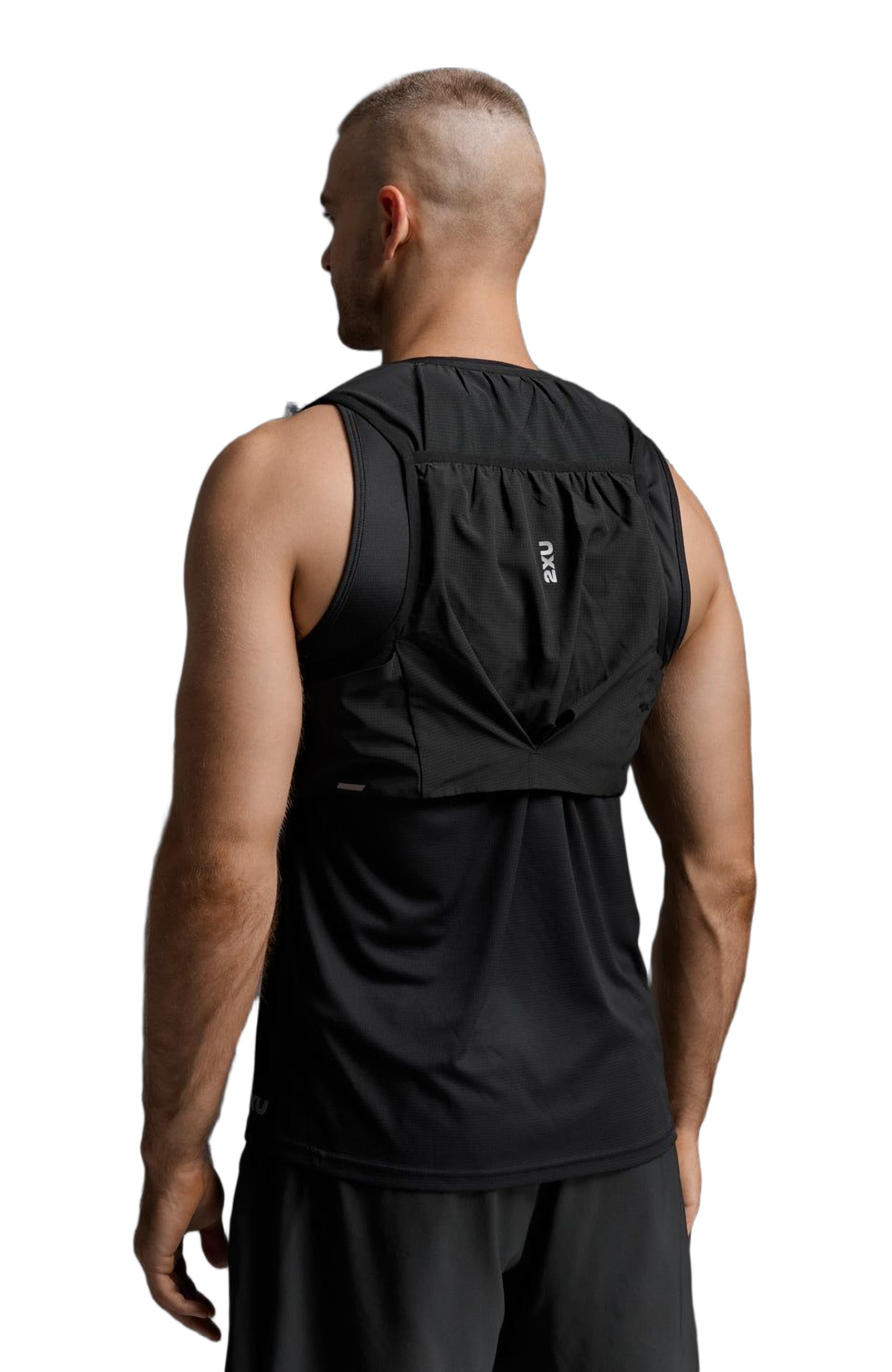 2XU Run Hydration Vest, Alternate, color, Black/Silver Reflective