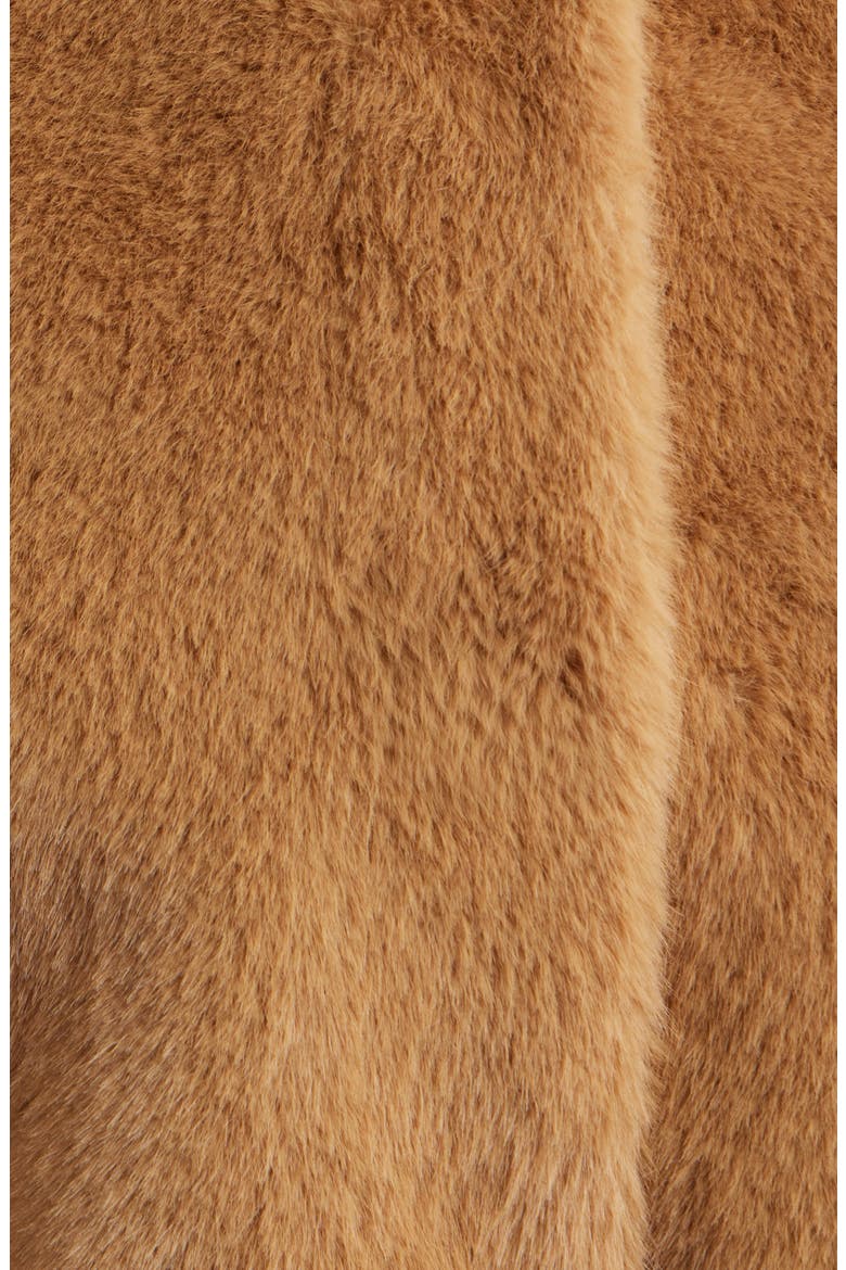 Faux Fur Capelet, Alternate, color, CARAMEL LATTE