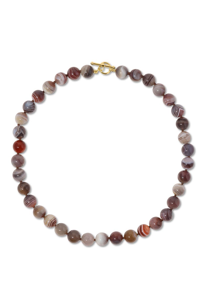 Luna 14k Gold Iris Agate Necklace, Main, color, 14K YELLOW GOLD