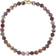 EF Collection Luna 14k Gold Iris Agate Necklace