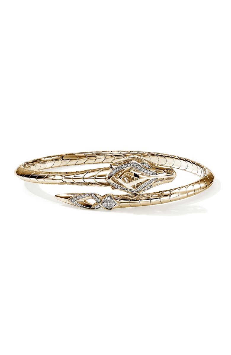 John Hardy Naga Bypass Cuff Bracelet, Main, color, Gold