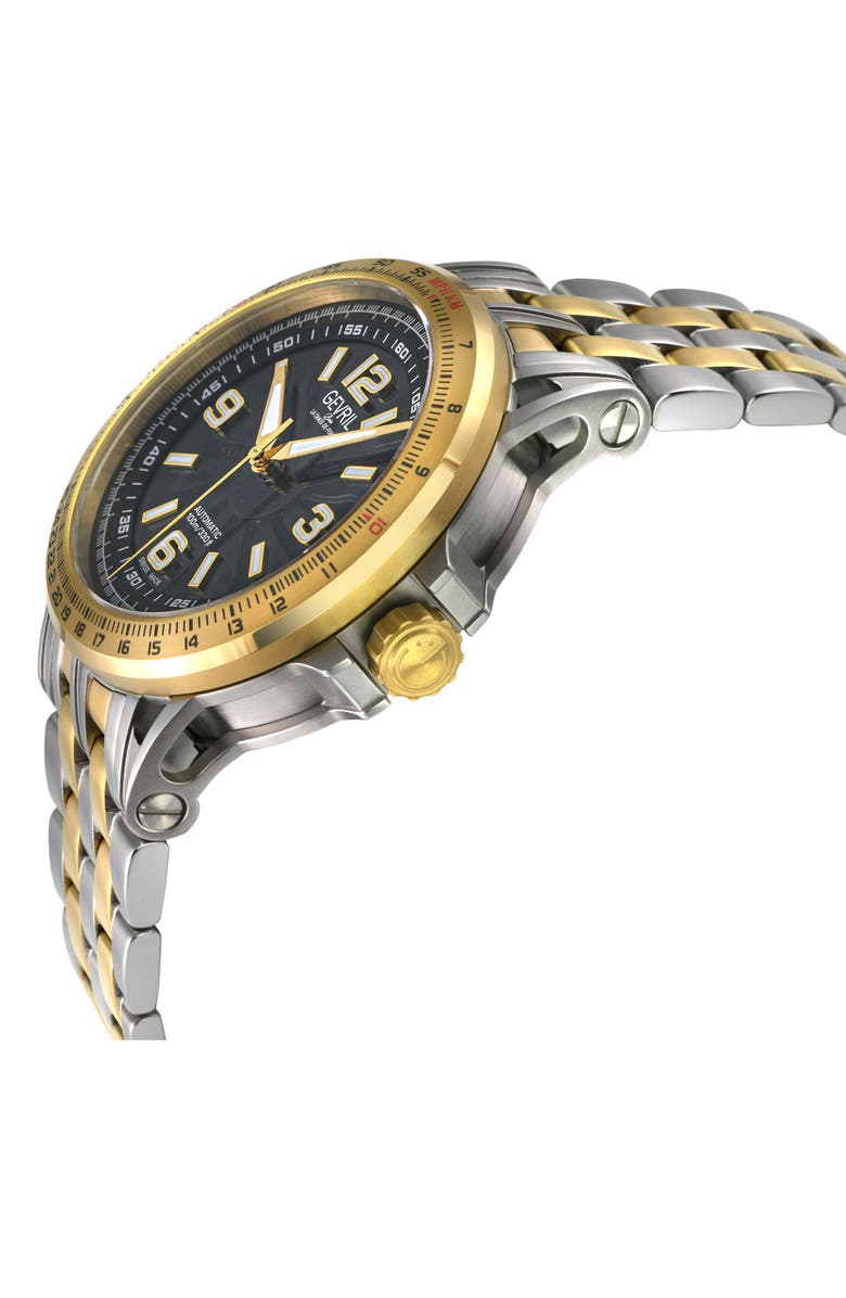 GEVRIL Wind Master Automatic Bracelet Watch, 44mm, Alternate, color, Two Toned Ipyg/ Silver