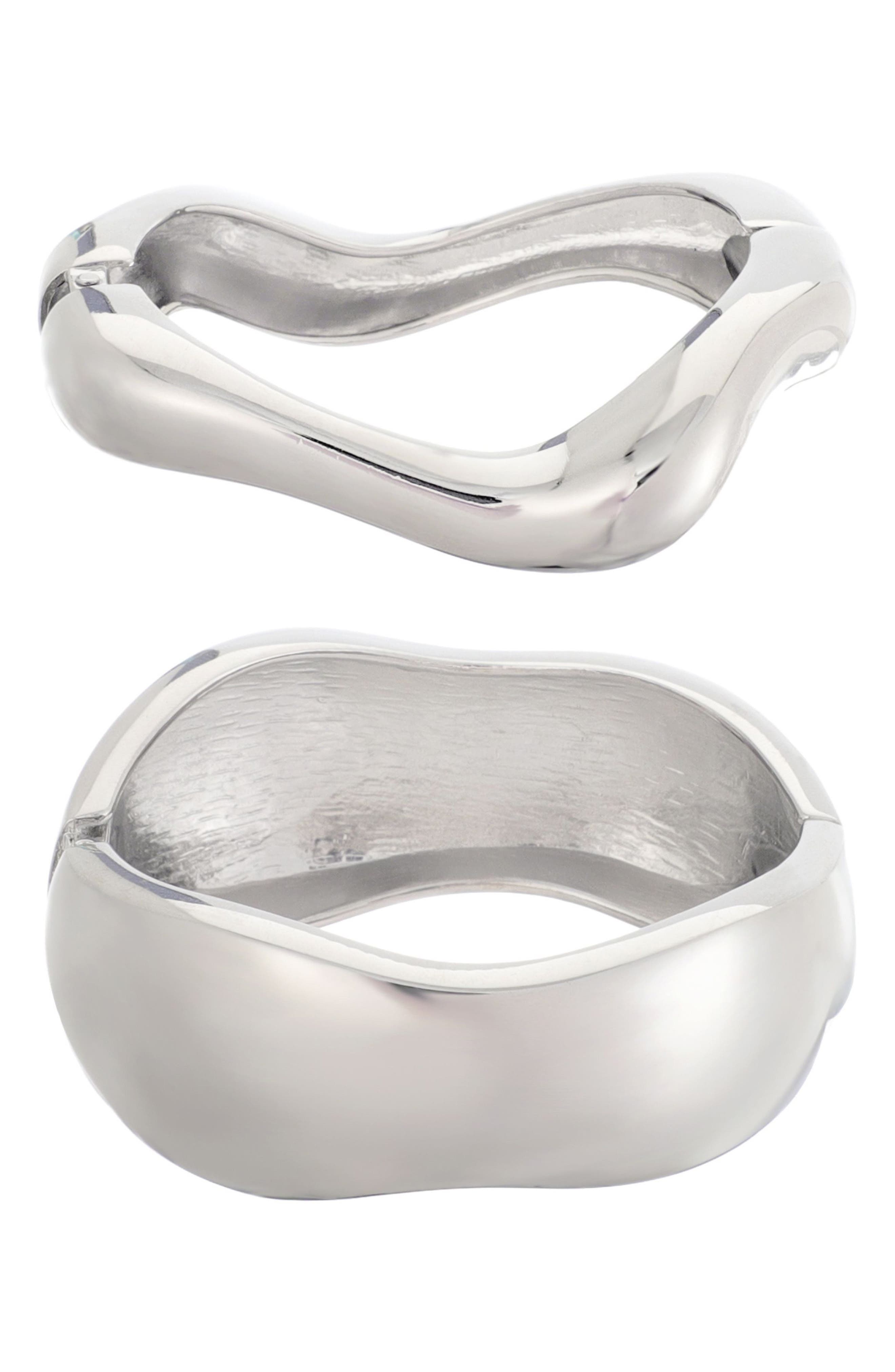 2-Piece Chunky Cuff Bracelet Set