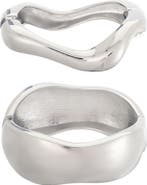Adornia 2-Piece Chunky Cuff Bracelet Set