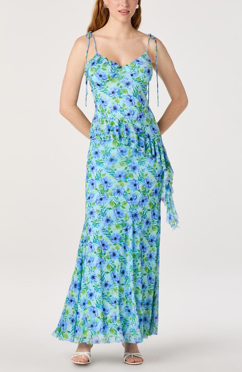 ASTR the Label Mejra Floral Print Camisole, Alternate, color, Blue Floral