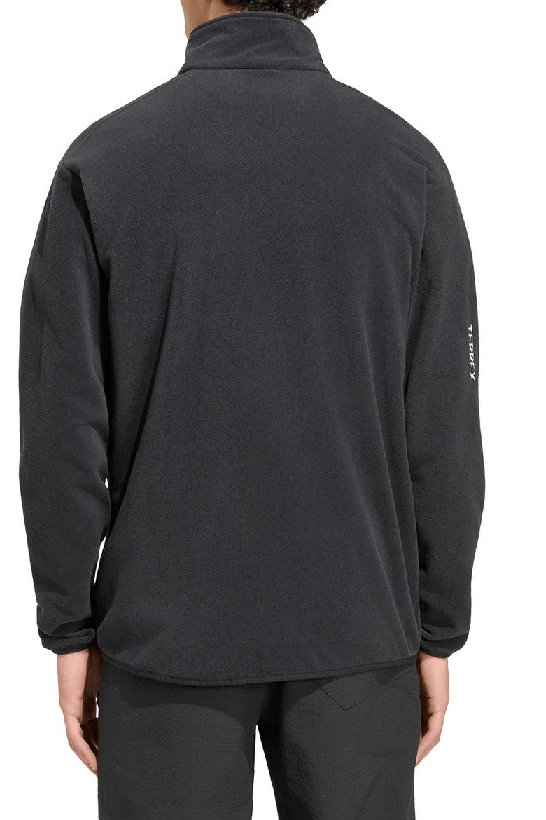 Essentials Quarter Zip Polar Fleece Pullover, Alternate, color, BLACK