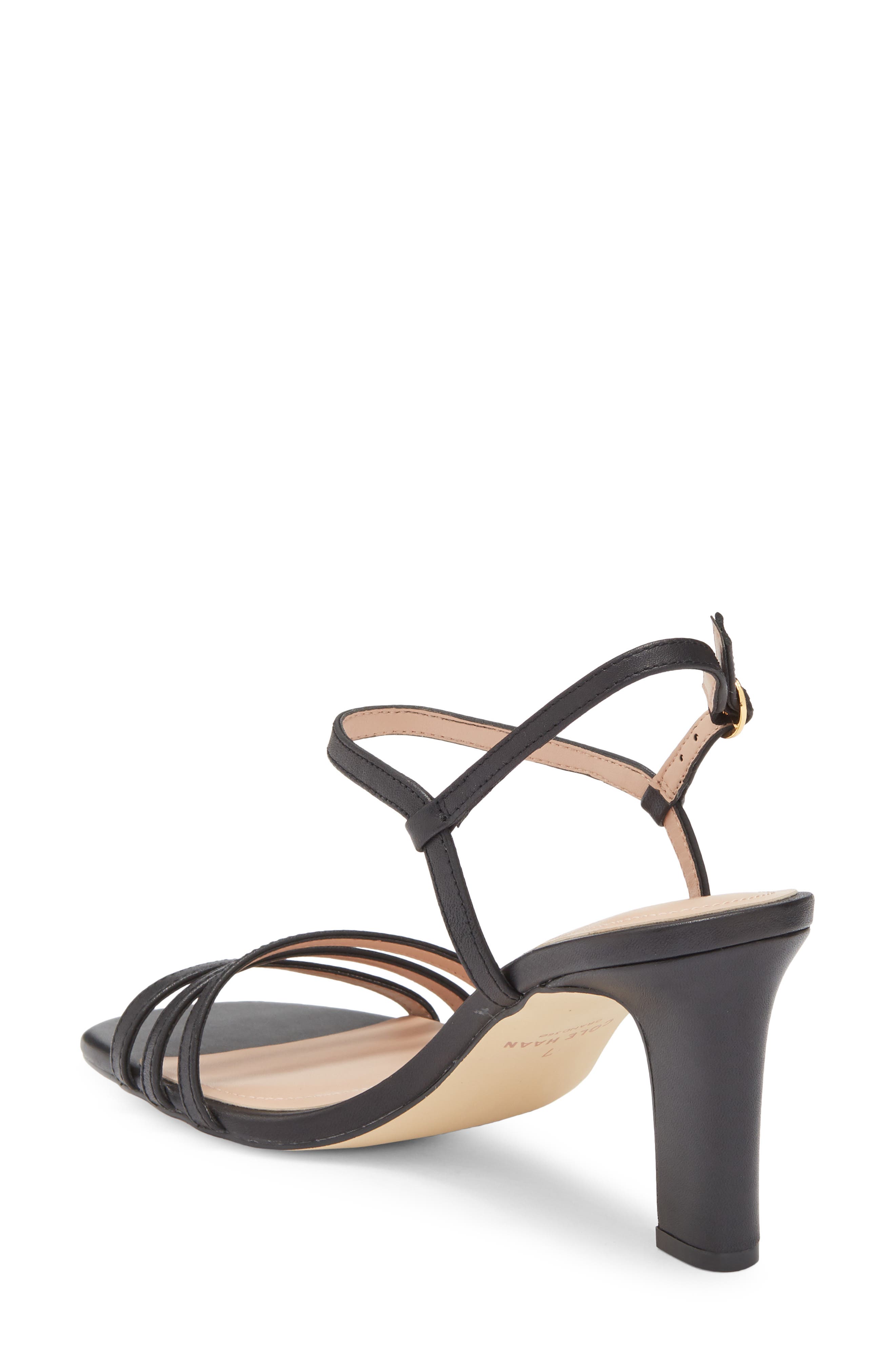 Cole Haan Michelina Strappy Sandal, Alternate, color, Black Leather