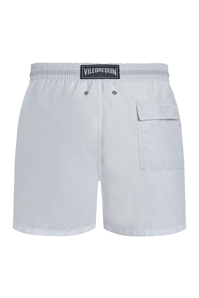 Men Swim Shorts Embroidered Whale, Alternate, color, white