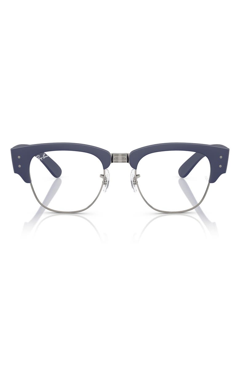 Ray-Ban 52mm Square Optical Glasses, Main, color, Blue