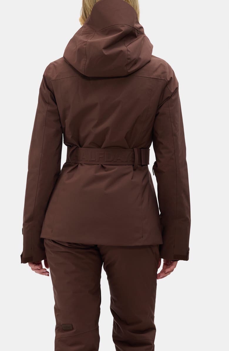 Halfdays Aston Belted Ski Jacket, Alternate, color, Spiked Cocoa