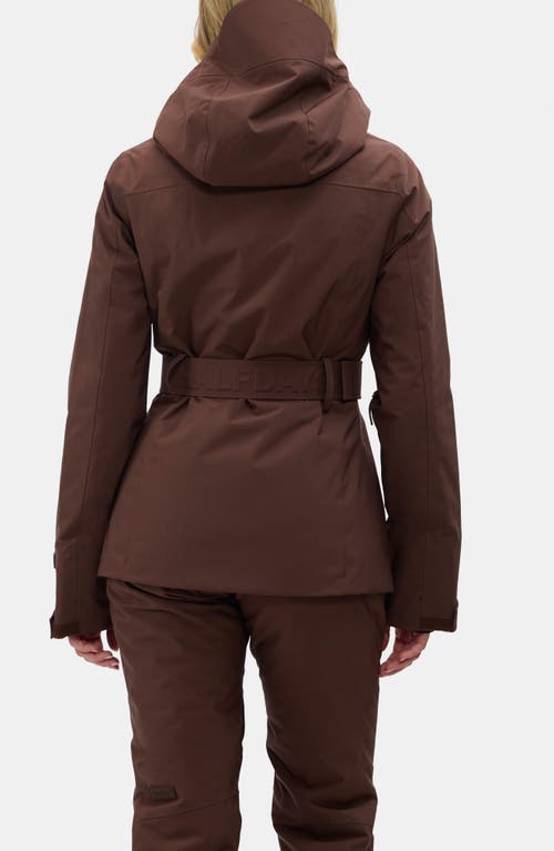 Halfdays Aston Belted Ski Jacket In Brown