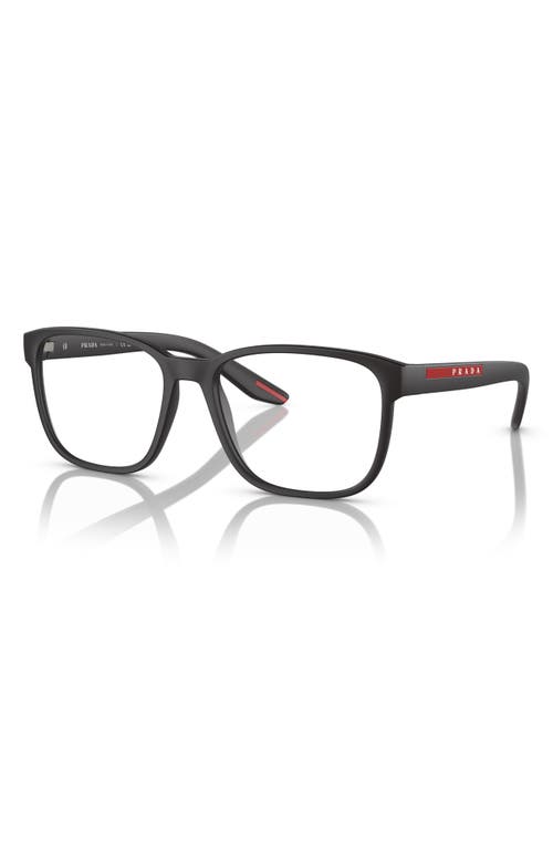 Prada Linea Rossa 55mm Pillow Optical Glasses In Matte Ghisa