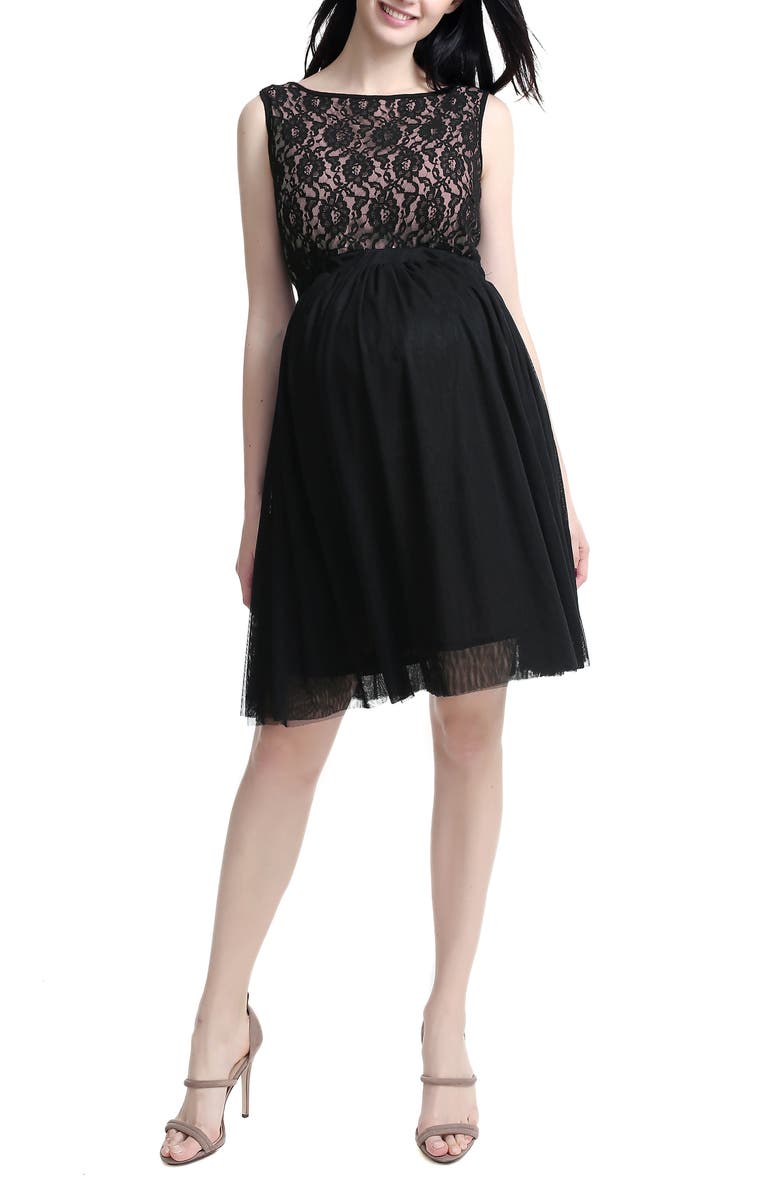 Kimi and Kai Camilla Lace & Tulle Maternity Dress, Main, color, 