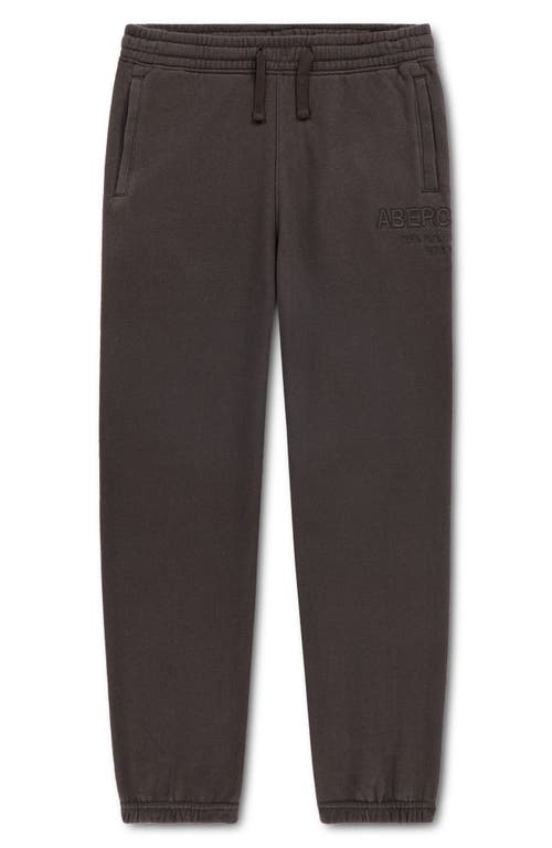 Abercrombie Kids Kids' Loose Cotton Blend Fleece Sweatpants In Black