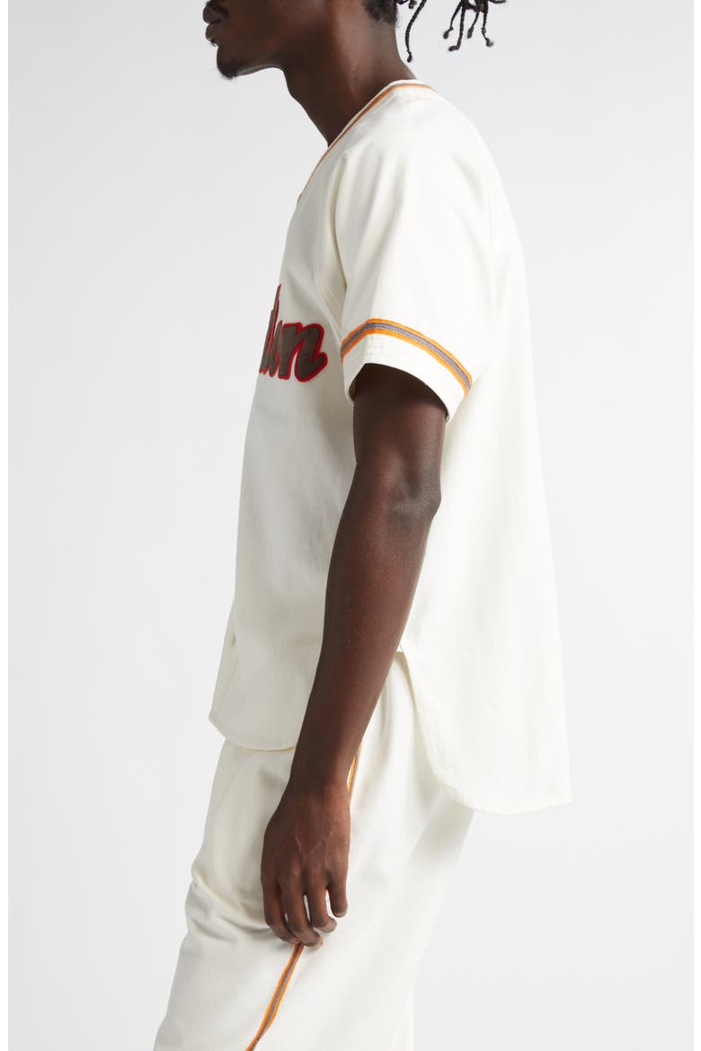 Baseball Button-Up Shirt, Alternate, color, WHITE MULTI