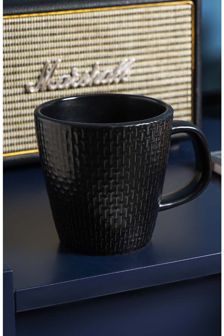 Olivia Stoneware 4-Piece Mug Set, Alternate, color, Black