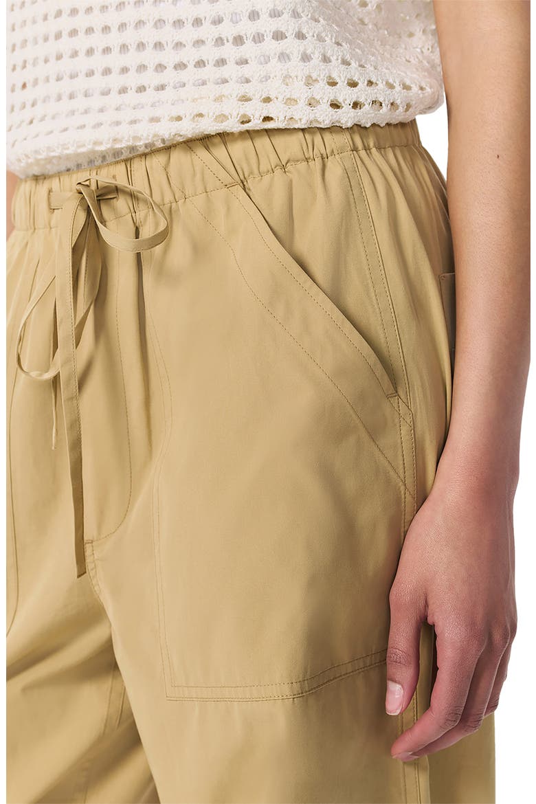 Adina Drawstring Cotton Pants, Alternate, color, LIGHT BROWN