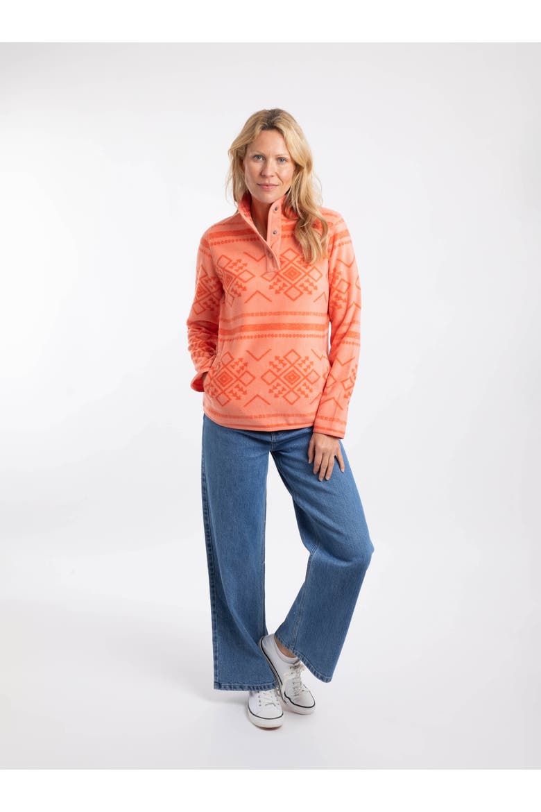 Amy Microfleece Sweatshirt, Alternate, color, Dark Coral