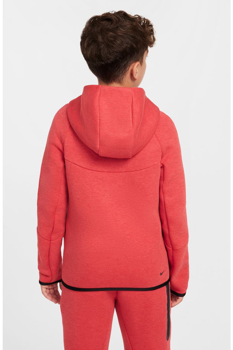 Kids' Sportswear Tech Fleece Full Zip Jacket, Alternate, color, UNIVERSITY RED HEATHER/ BLACK