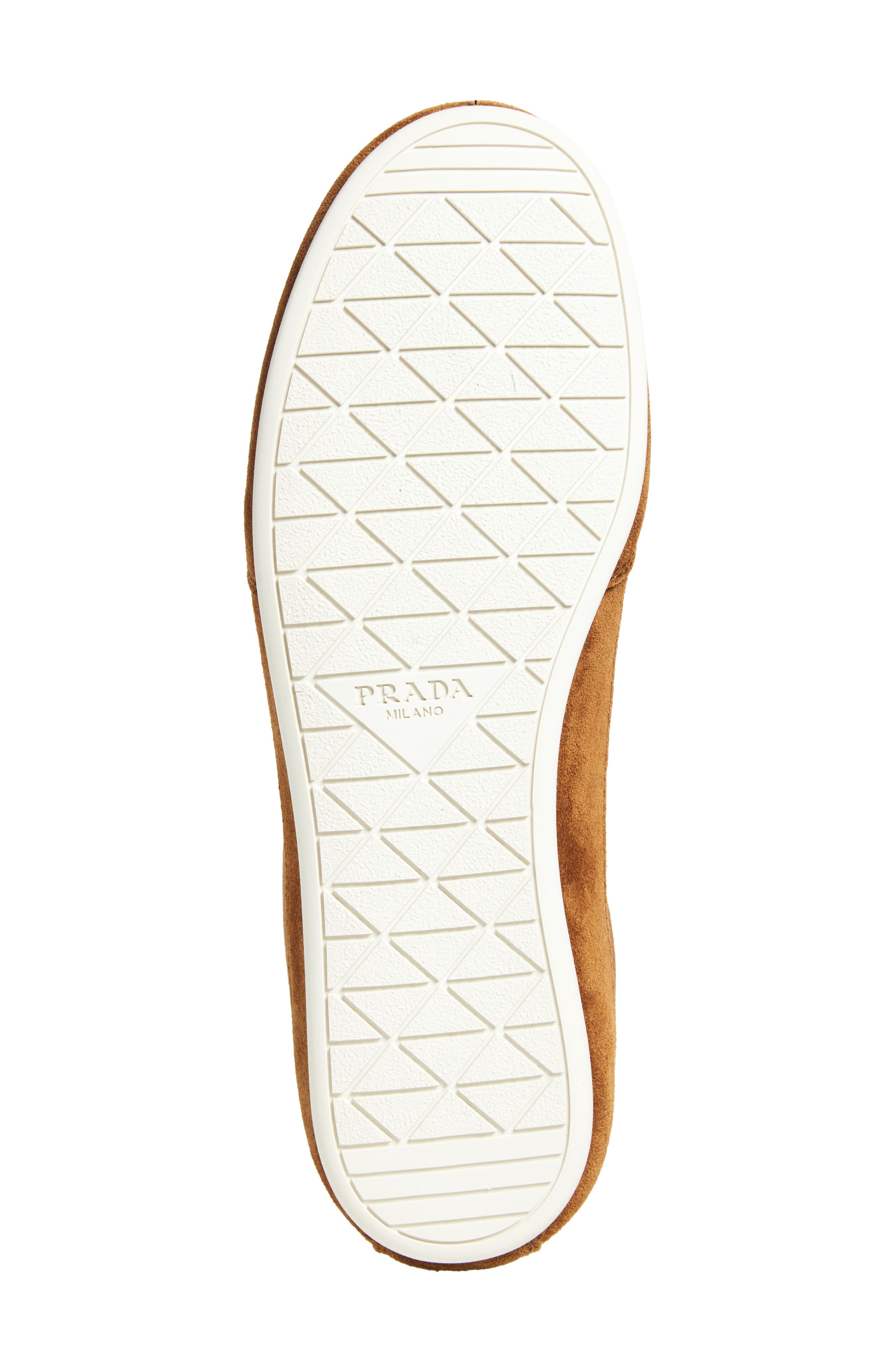 Prada Mixed Media Low Top Sneaker, Alternate, color, 