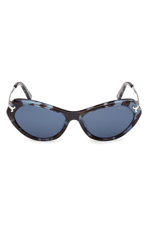 56mm Geometric Sunglasses