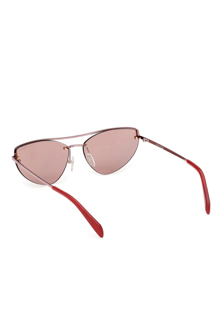 59mm Cat Eye Sunglasses, Alternate, color, SHINY PINK / BORDEAUX MIRROR