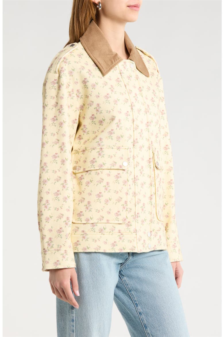 Floral Print Chore Coat, Alternate, color, BUTTER FLOWER